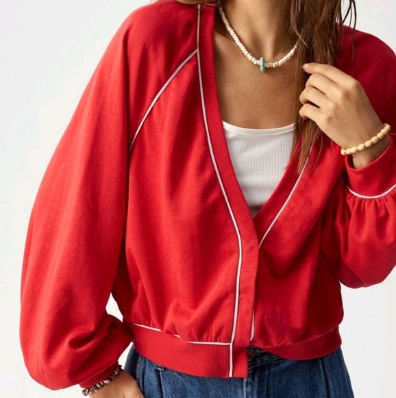 Vacation Knit Colorblock V-Neck Loose Regular Women Cardigan - Picture 5 of 7